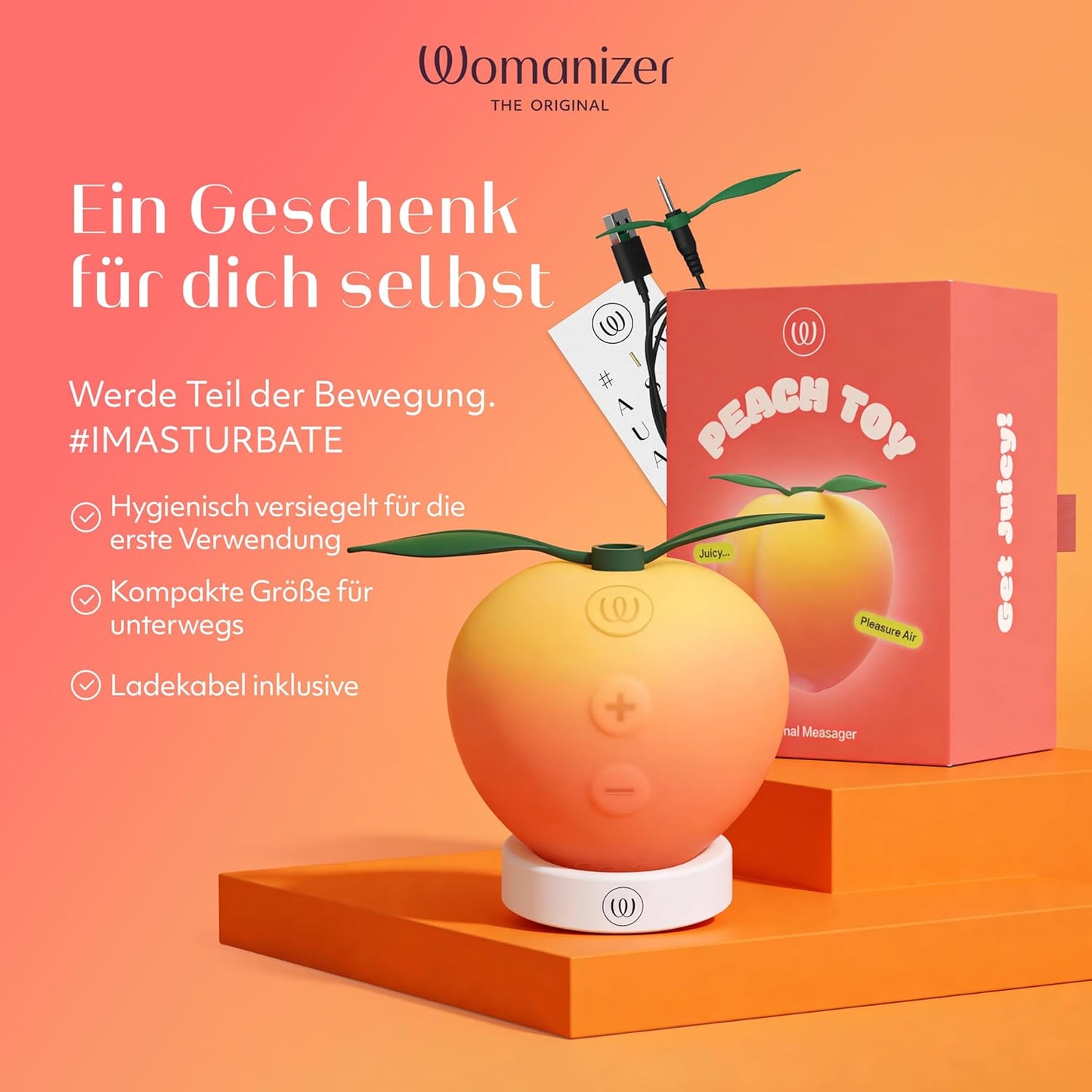 Peach Druckwellenvibrator für Frauen und Paare
