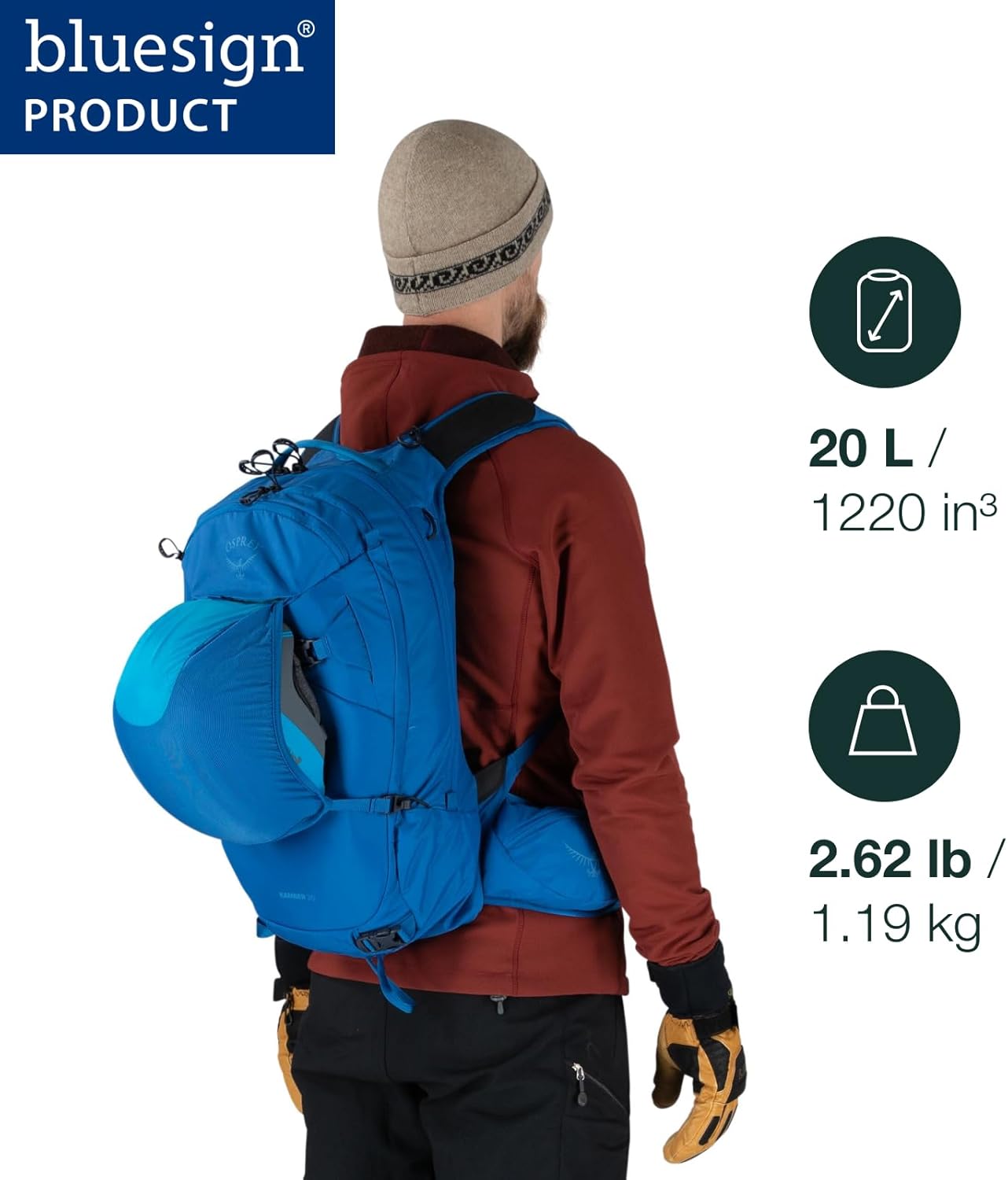 Kamber 20 Skitourenrucksack, Alpinblau