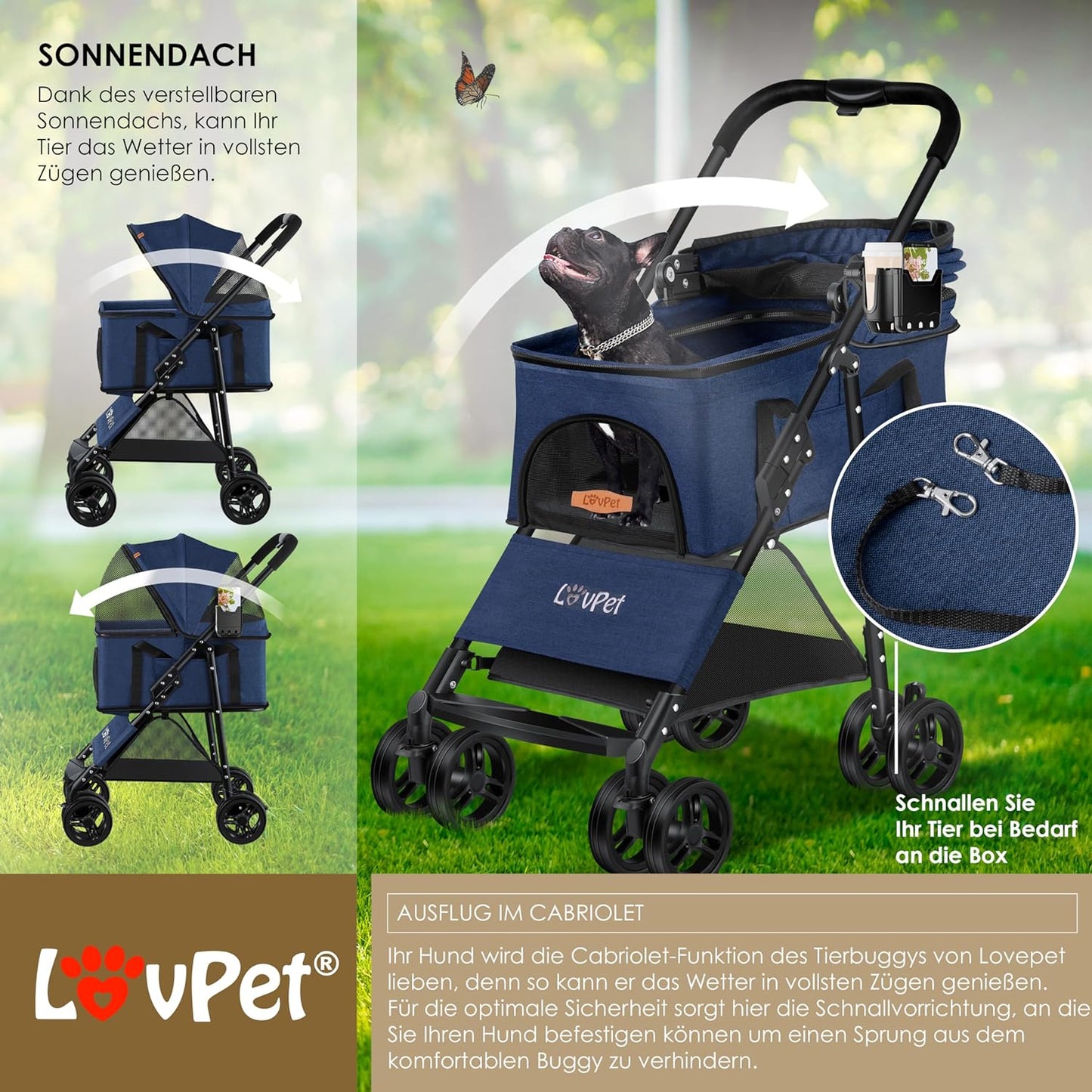Hundewagen, Blau
