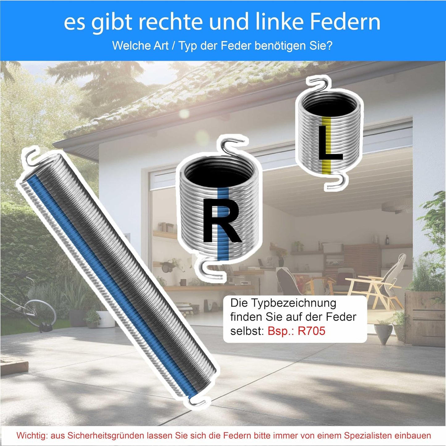 Torsionsfeder für Garagentor, L702 / L21