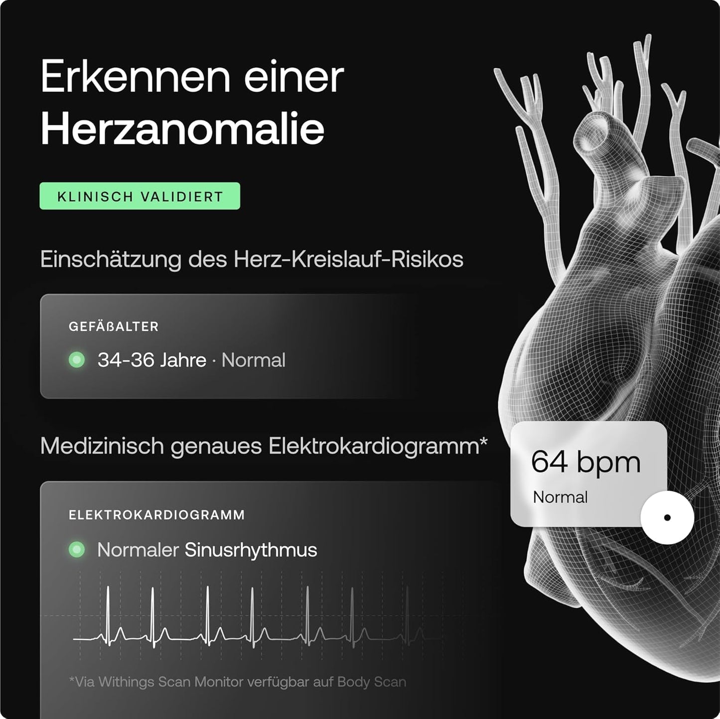 Body Scan WLAN-Waage mit Körperanalyse, Weiss, Body Scan