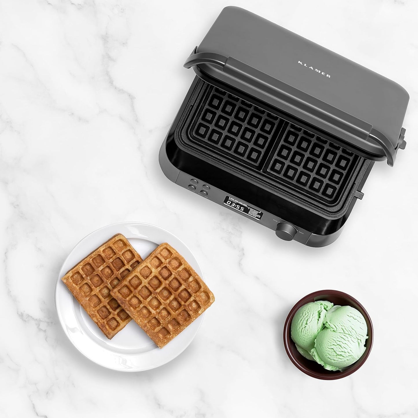 Waffeleisen für Belgische Waffeln mit 5 Programmen, Belgische Waffel