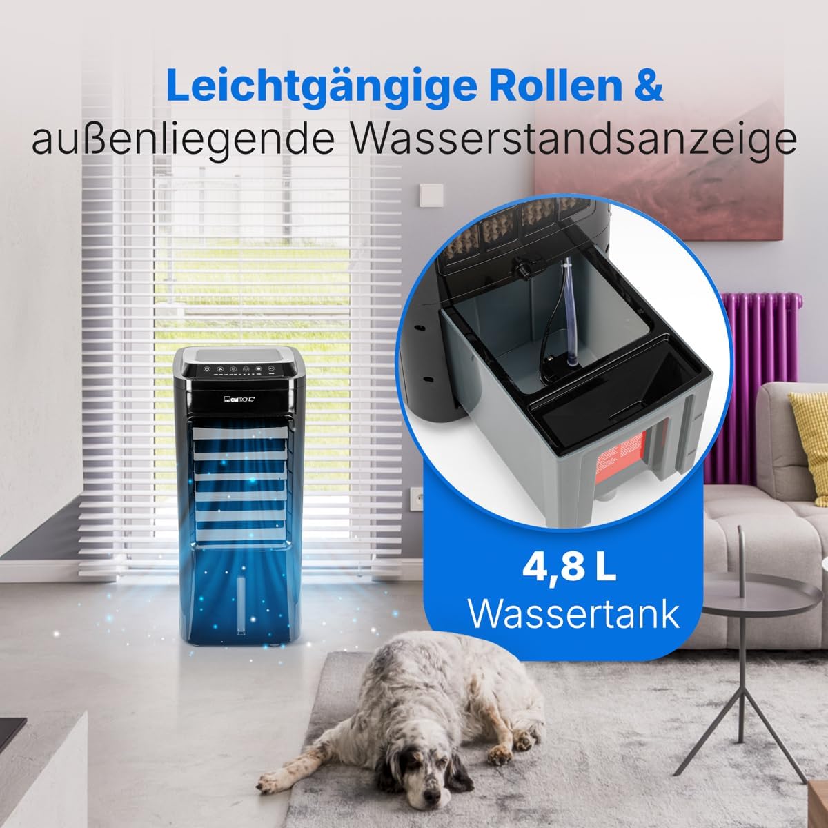 3in1 Luftkühler mit Timer & Fernbedienung, Schwarz