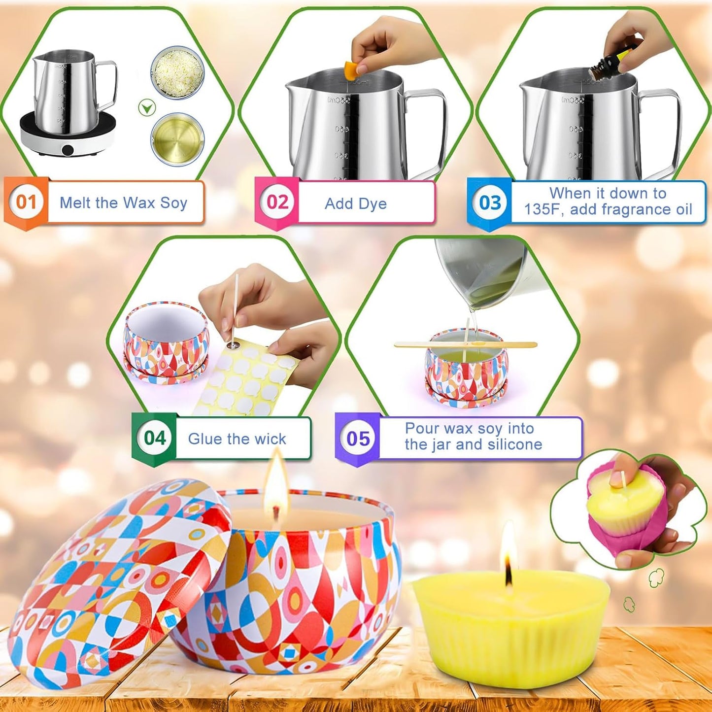DIY Kerzenherstellung-Set für Anfänger