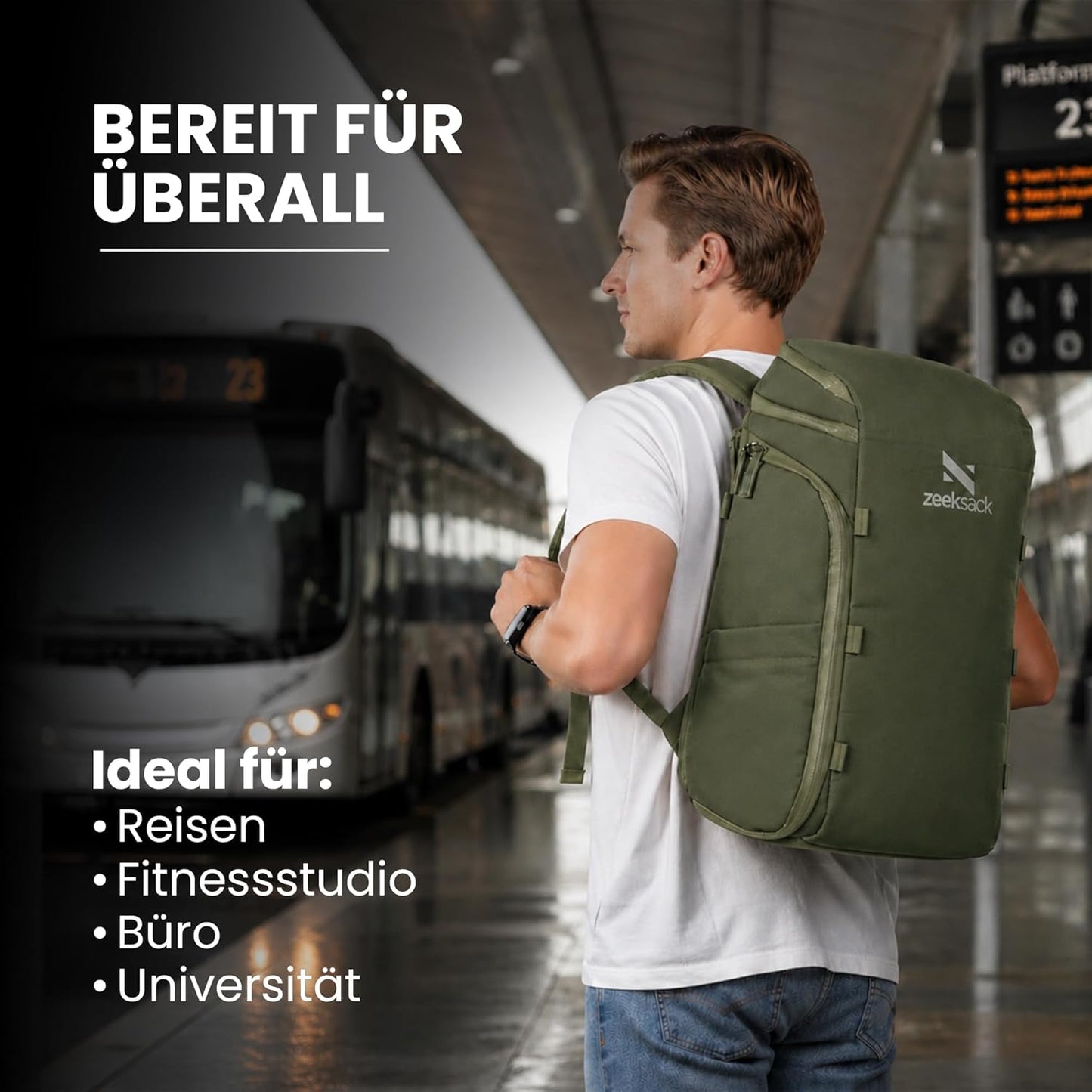 The Organizer Rucksack, Grün Einzel - 20L