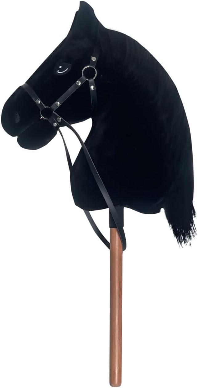 Steckenpferd RL24 für Hobby Horsing, Steckenpferd (Schwarz)