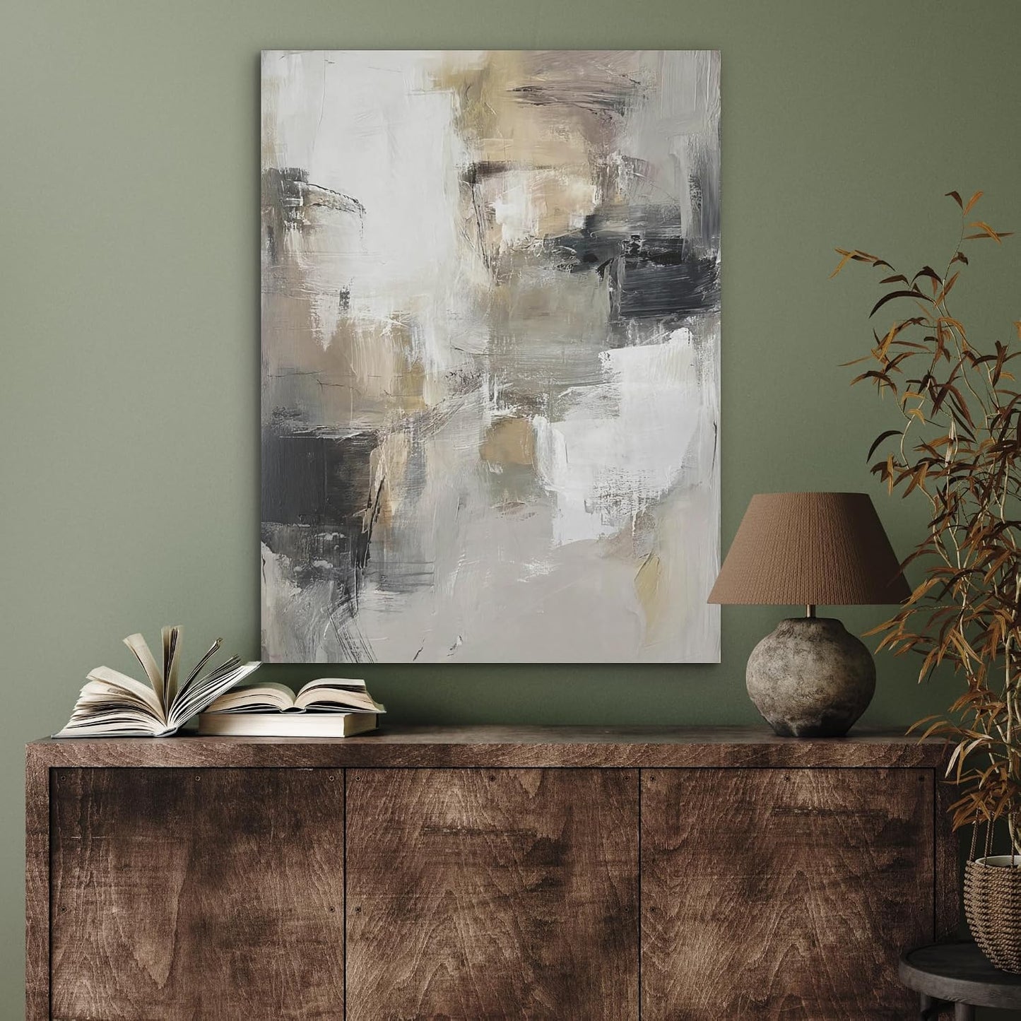Filzbild Wall Art, 60x80 cm, 80L x 60B cm Farbpalette - Pinselstriche