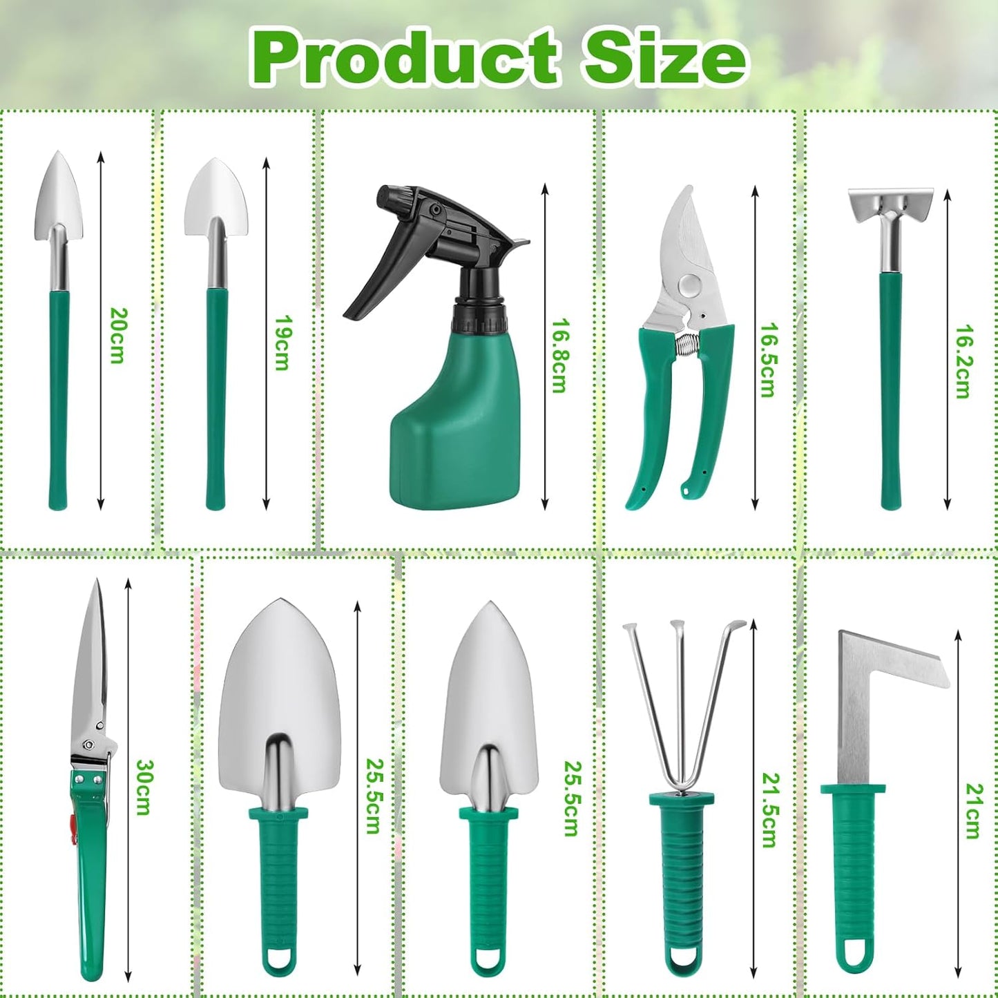 Garten-Werkzeuge-Set, Grün