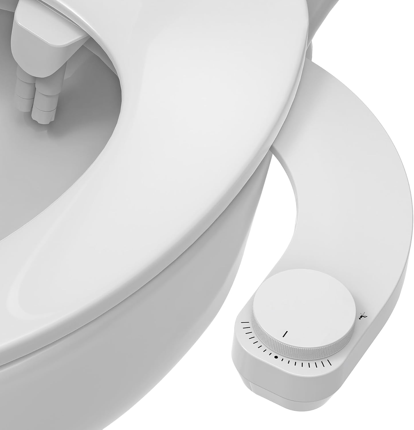 Bidet Aufsatz Ultra-Slim, links, Linkes Weiss