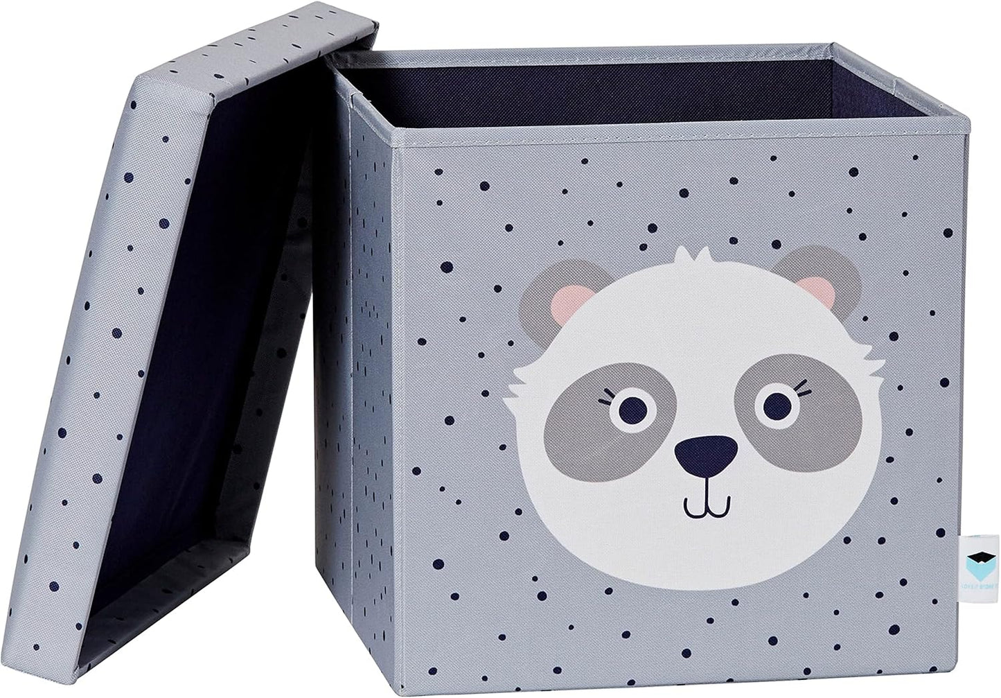 Sitzhocker mit Stauraum, Panda-Design, Panda