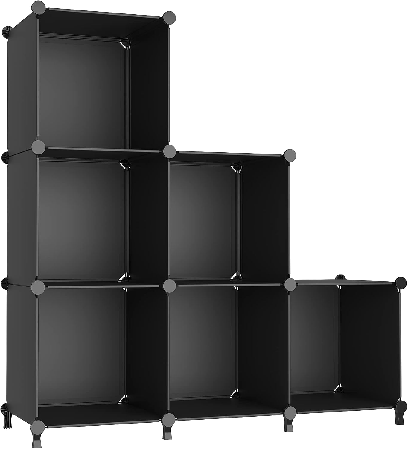 Cube Storage Organizer (6 Fächer, DIY Regal), Schwarz