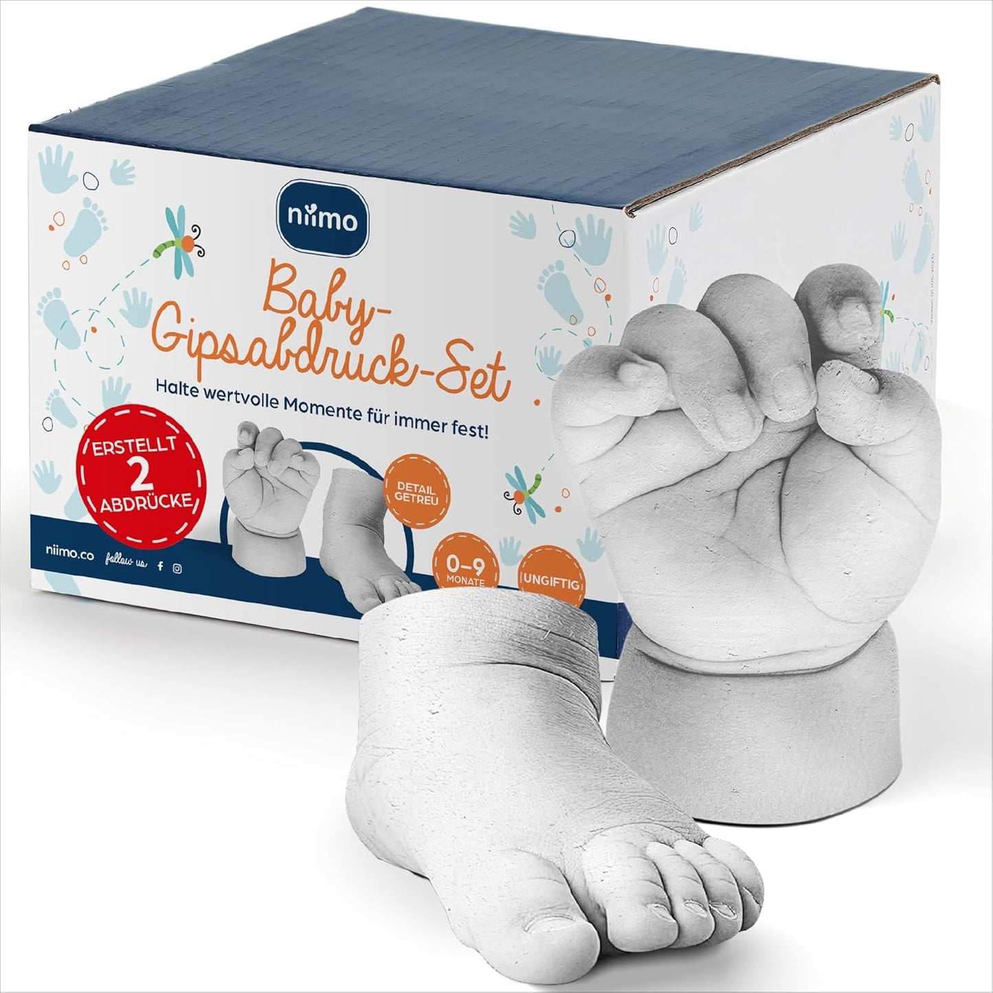 3D Baby-Gipsabdruck-Set, Baby 3D Abdruck-Set