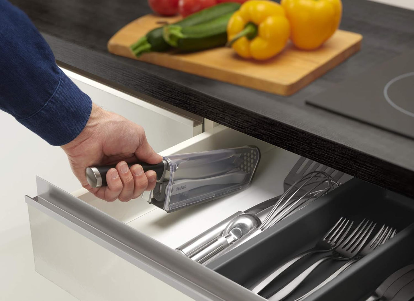 Eversharp Chef-Messer mit Messerschärfer, Eversharp Chef-Messer 16,5 cm + Messerschärfer