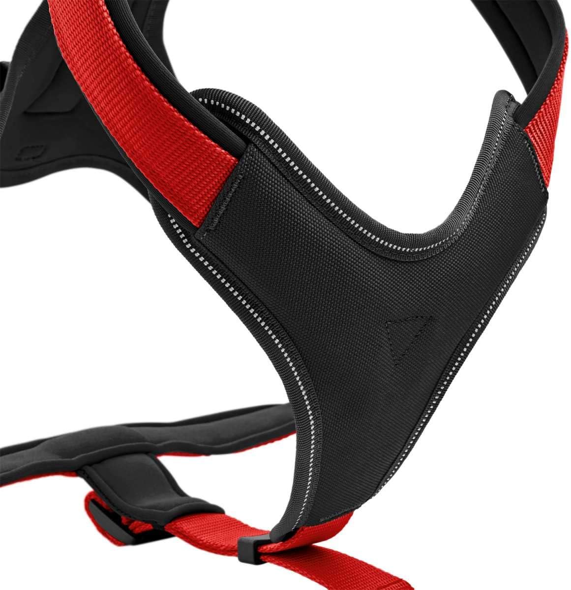 Hundegeschirr, rot/schwarz / 72 - 91 cm