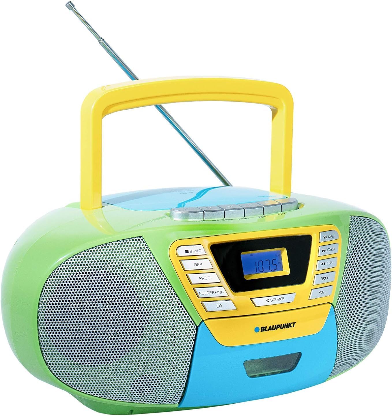 Tragbarer CD-Player mit Bluetooth und USB, Bunt