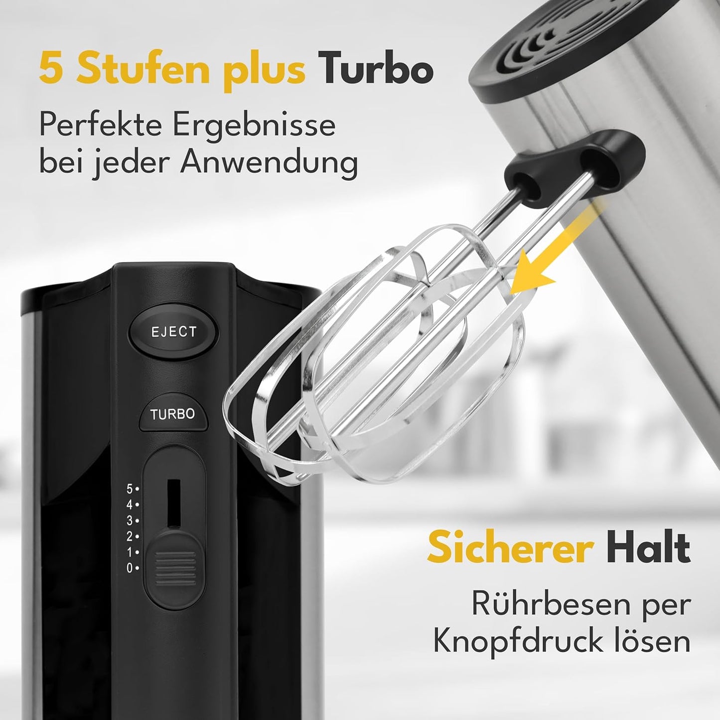 Handmixer 400W mit 5 Stufen & Turbo