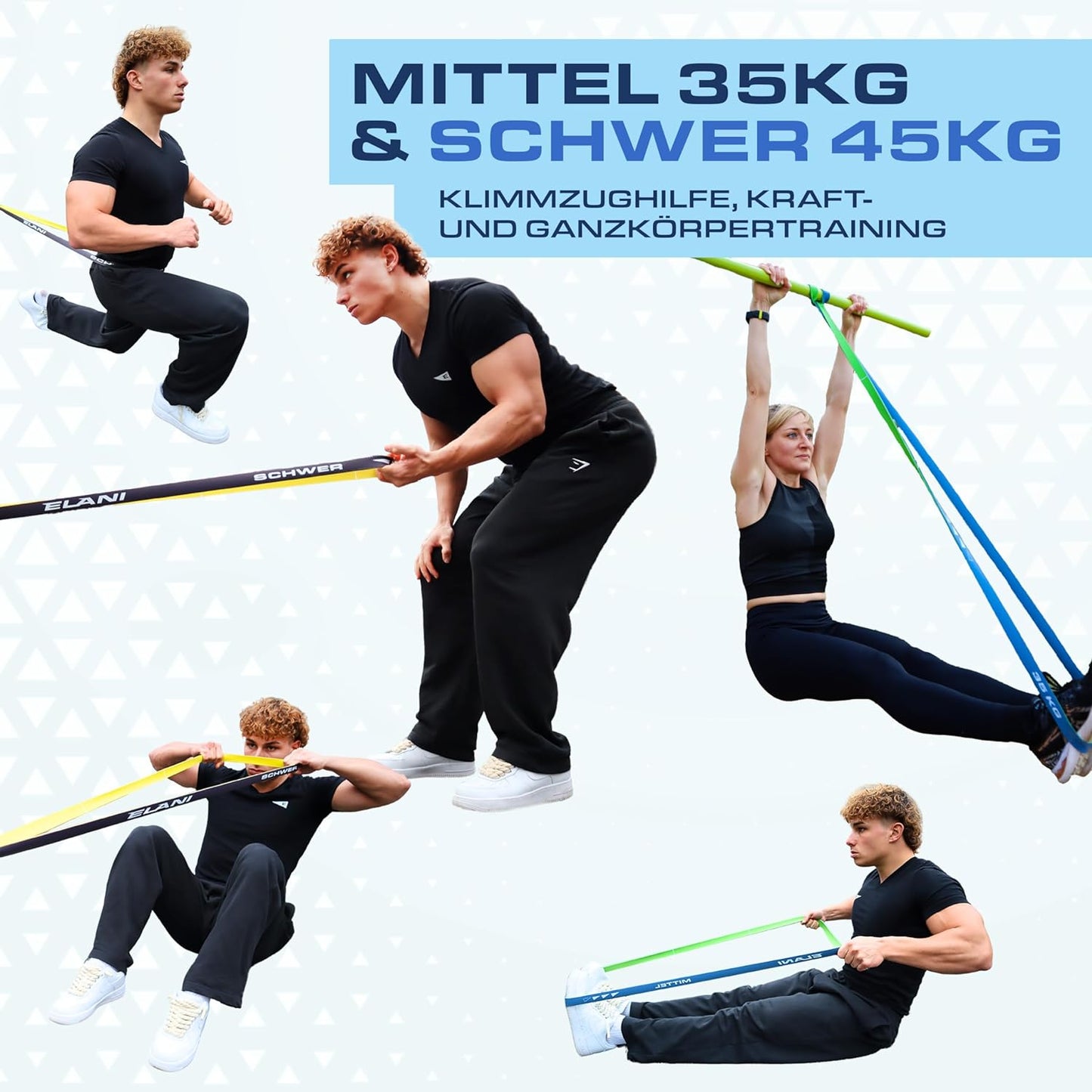 Resistance Bands, SET - 25kg, 35kg, 45kg