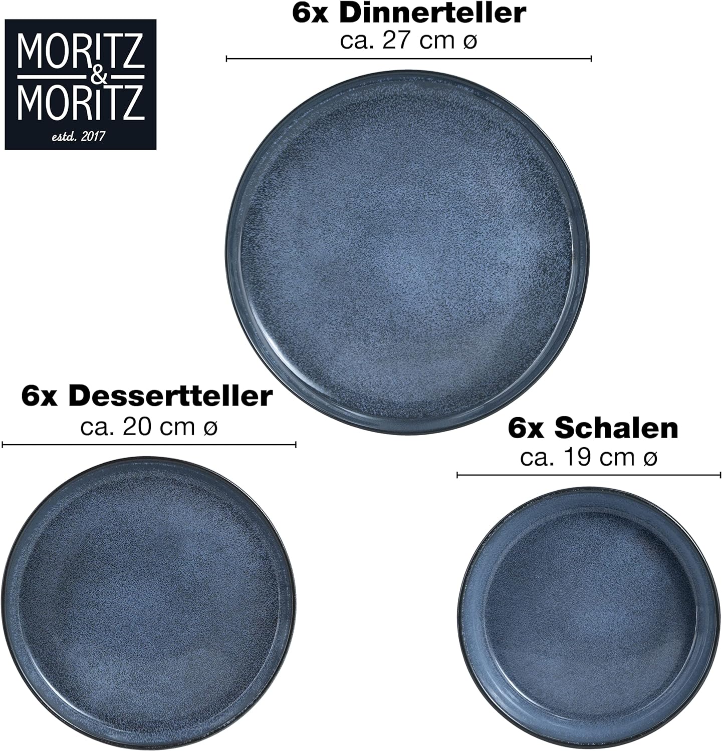 VIDA 18-teiliges Geschirrset, 18-tlg Geschirr-Set