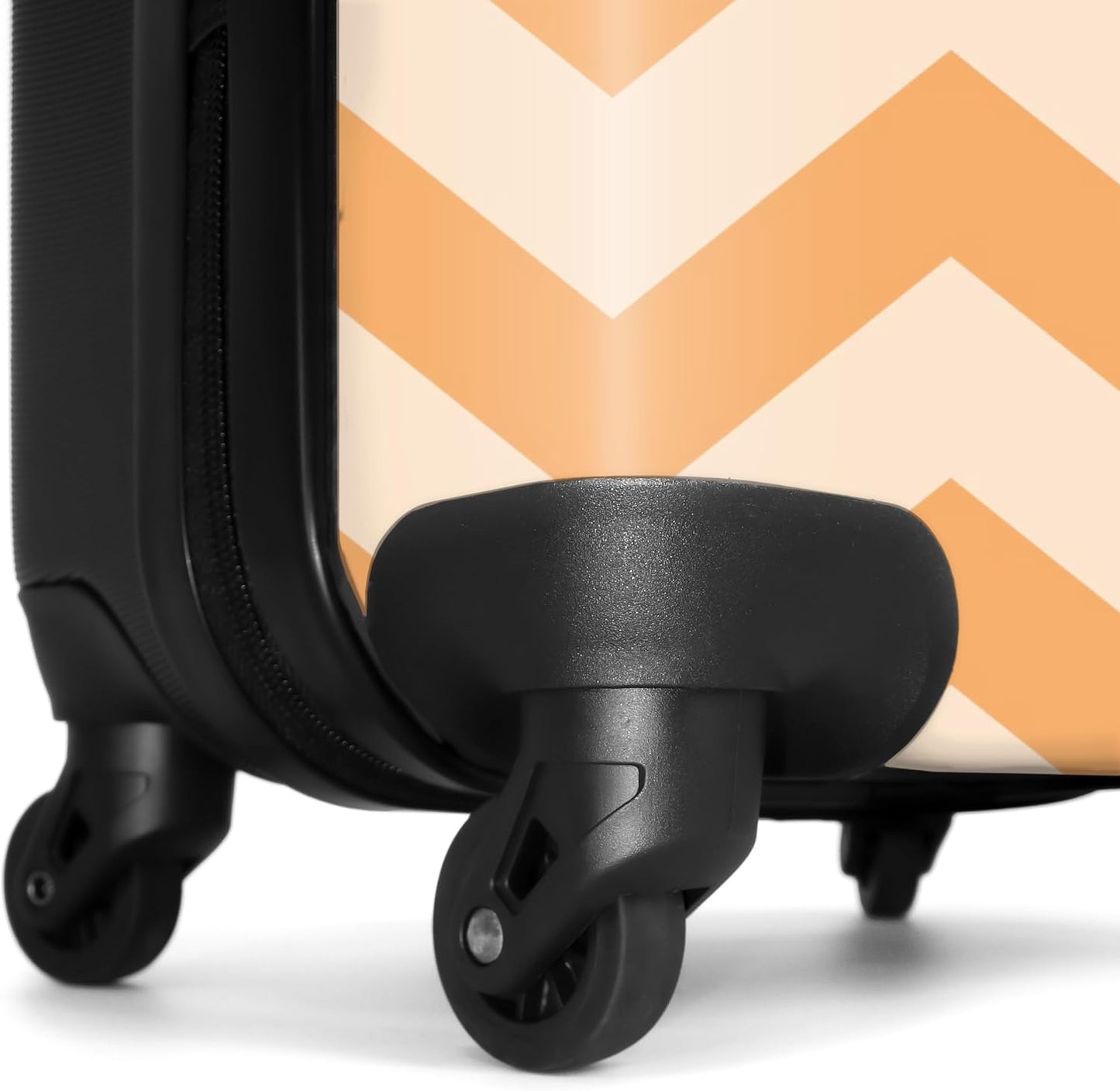 Hartschalen-Trolley mit 4 Rollen (Mittel), Zickzack - Orange M