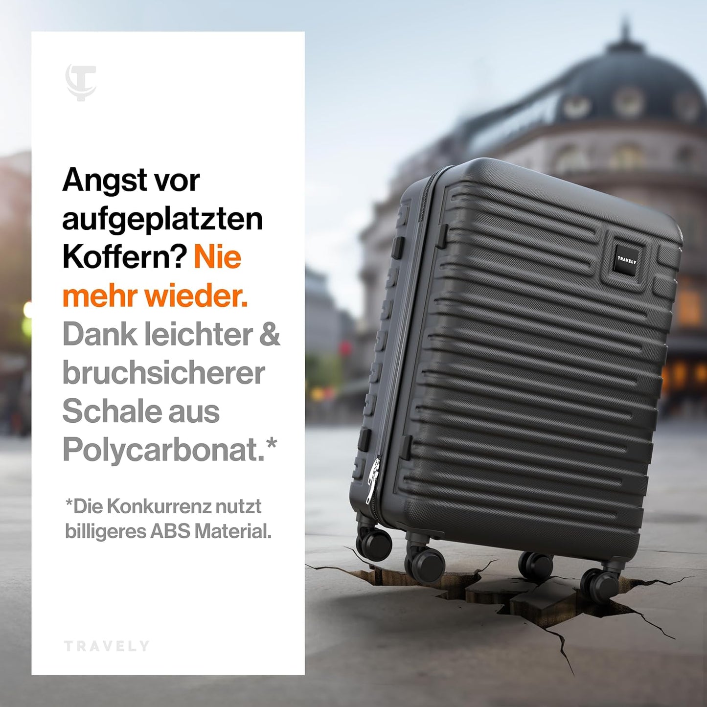 Grosser Hartschalenkoffer mit Rollen & TSA-Schloss 67cm