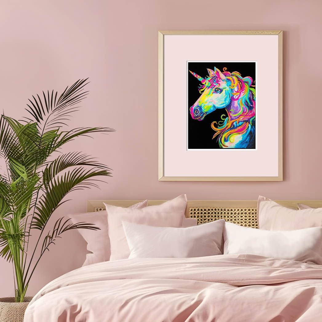 Diamond-Painting-Set Neon Einhorn