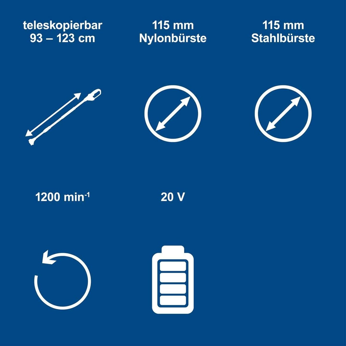 Akku Unkrautbürste C-FR100-X, mit 2Ah Akku & Ladegerät