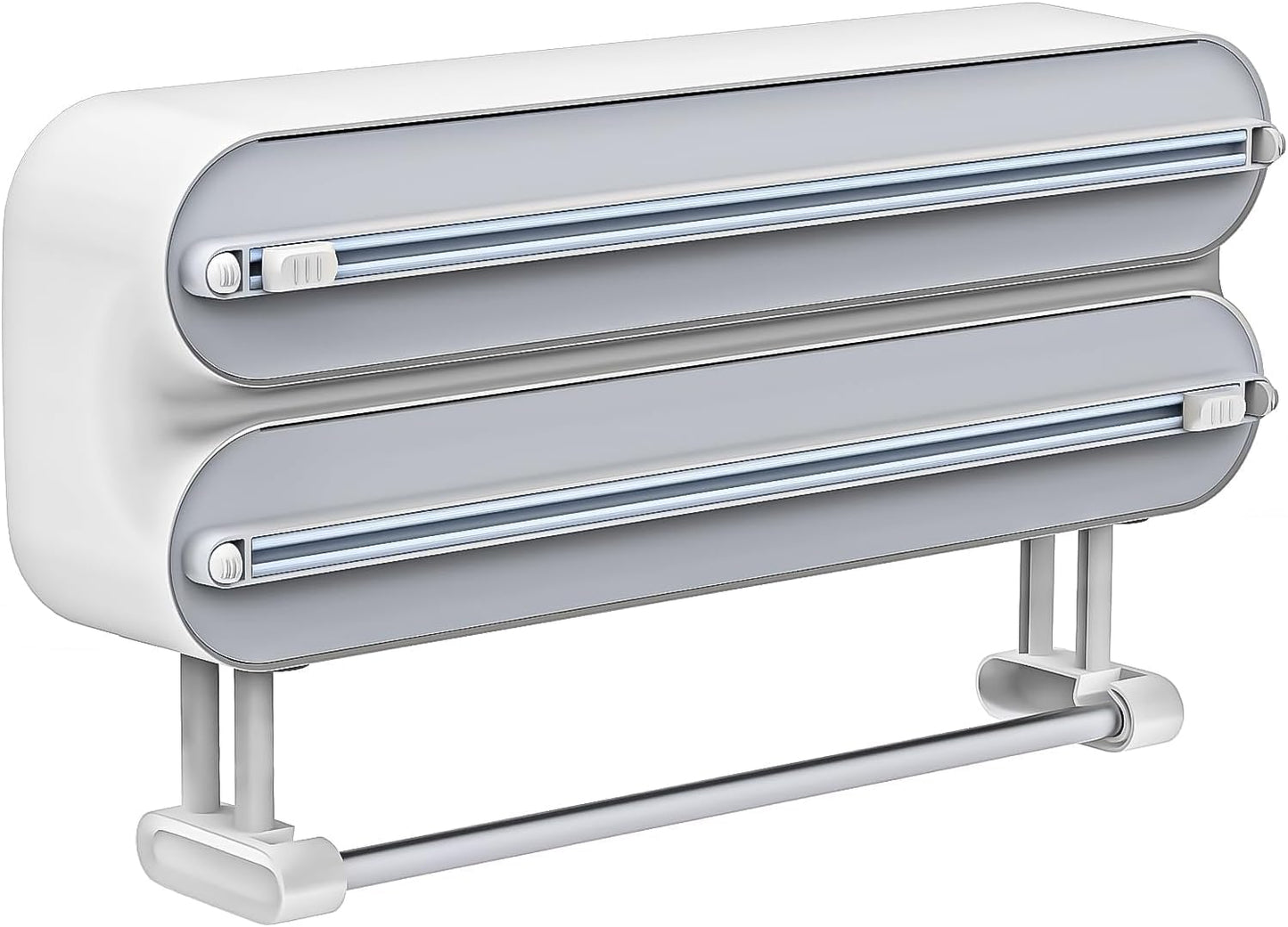 3-in-1 Küchenrollenhalter & Folienschneider magnetisch, Grau