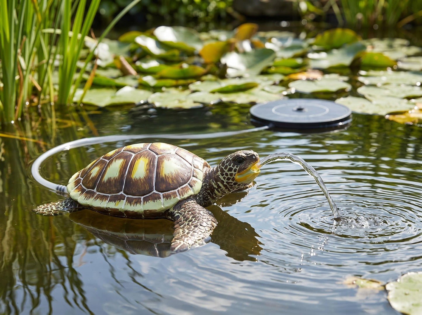 Solar-Wasserspeier Schildkröte für Teich 20x21x6 cm