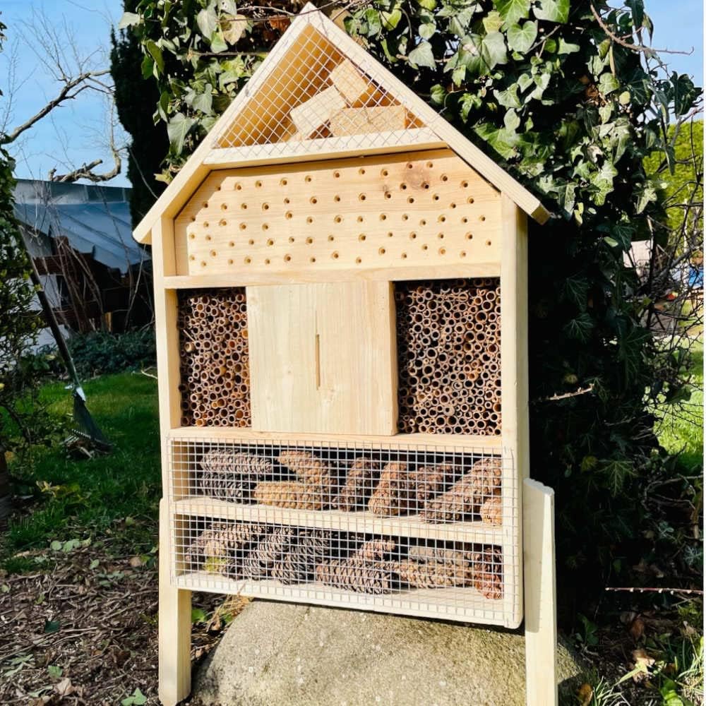 Insektenhotel aus Holz, Natur XL