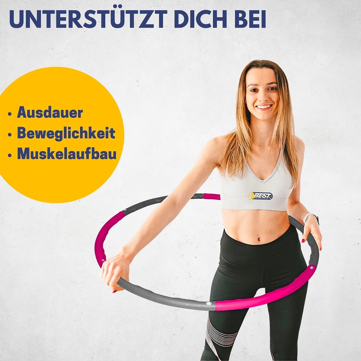 Fitnessreifen Hula Hoop, Pink