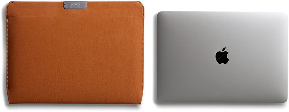 Laptop Sleeve mit Magnetverschluss, Bronze