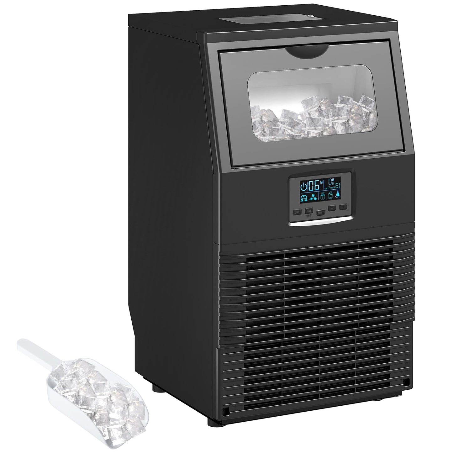 Eiswürfelmaschine mit Selbstreinigung und Timer