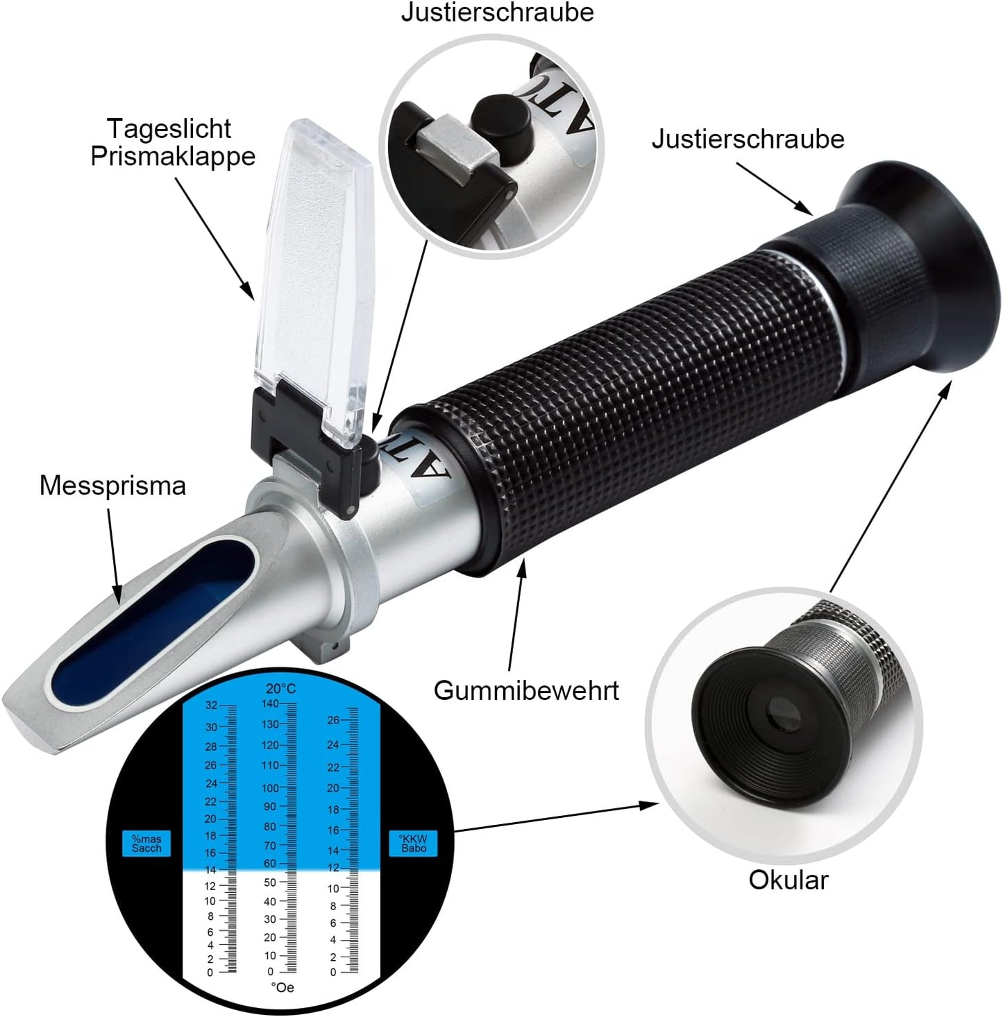 Refraktometer, Refraktometer Wein