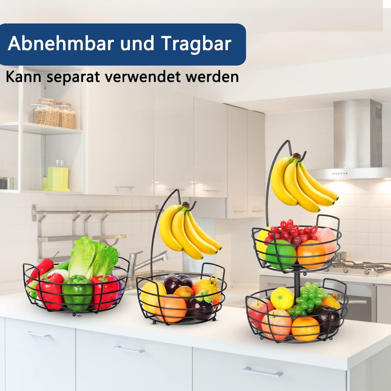 2-Stöckiger Obstkorb mit Obstständer