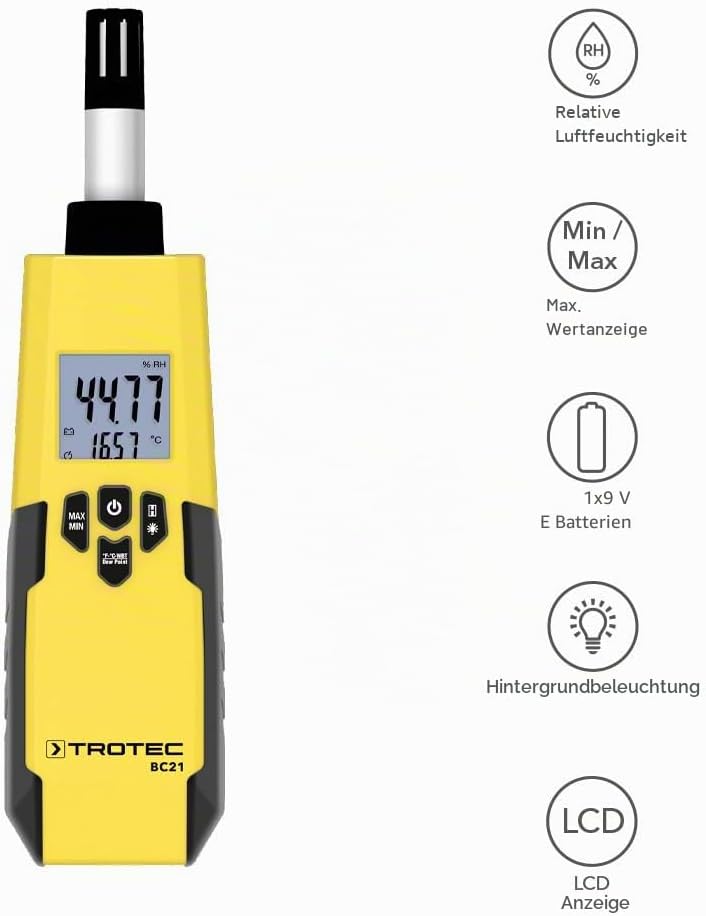 Hygrometer und Thermometer, -30 °C/+100 °C
