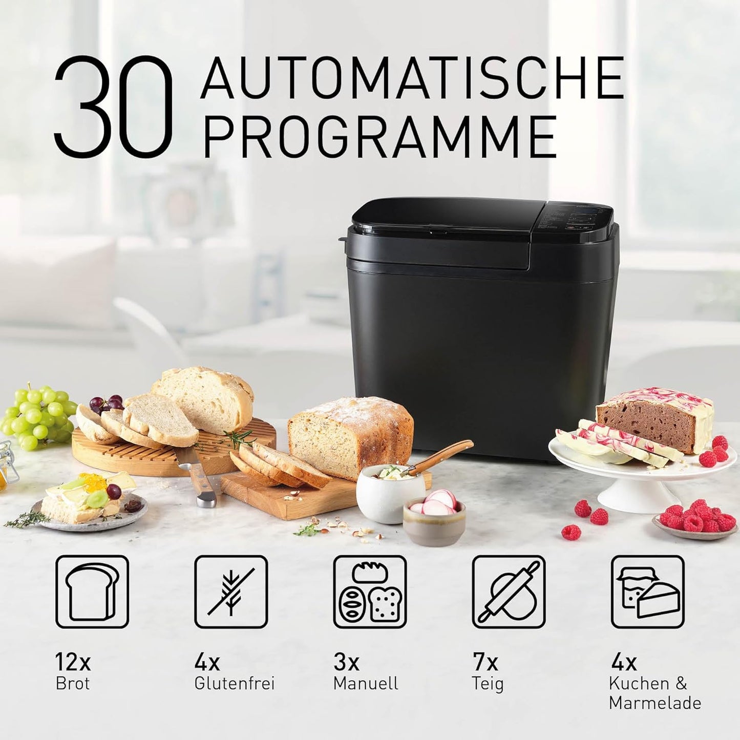 Brotbackautomat SD-R2530, Schwarz|ohne Hefeverteiler