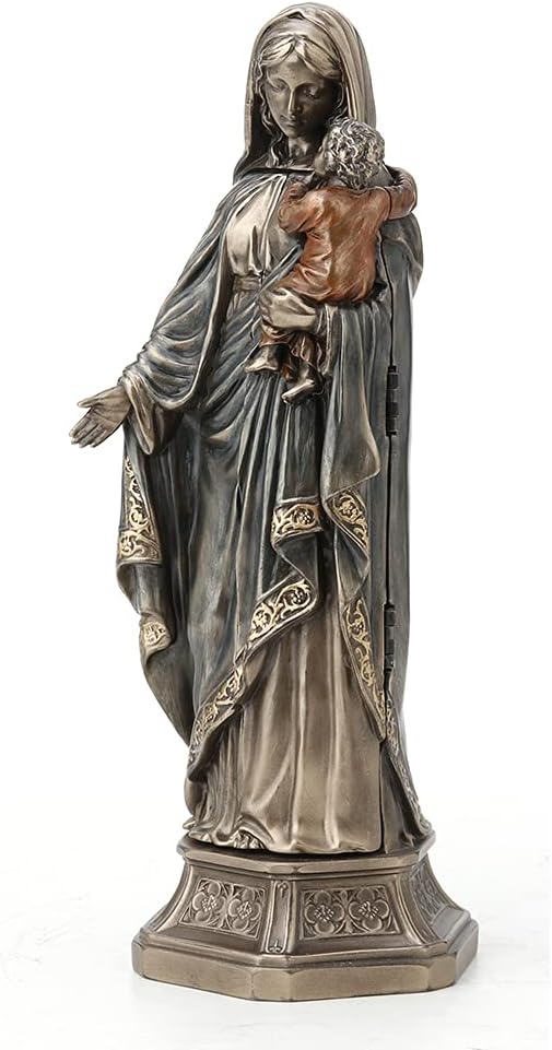 Triptychon Madonna und Jesuskind, Length 3 * Width 2 3/4 * Height 7 7/8 (Inch) / Bronze