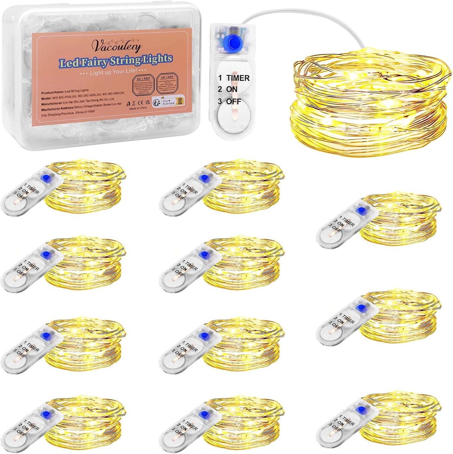 12 Drahtlichterketten