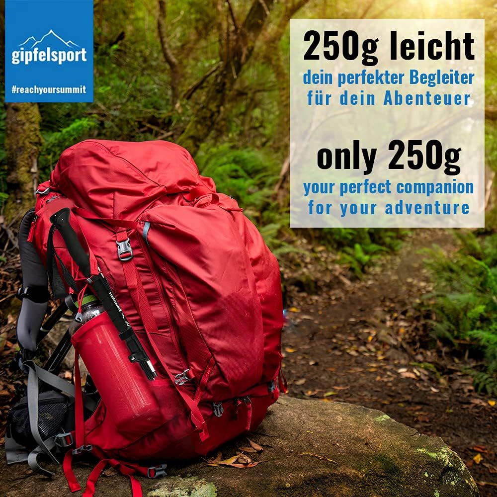 Faltbare Teleskop-Trekkingstöcke mit Tasche, Carbon mit EVA-Griff