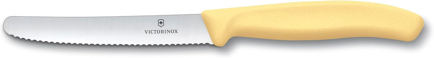 Swiss Classic Frühstücksmesser-Set mit Wellenschliff, Pink, Orange, Gelbtöne