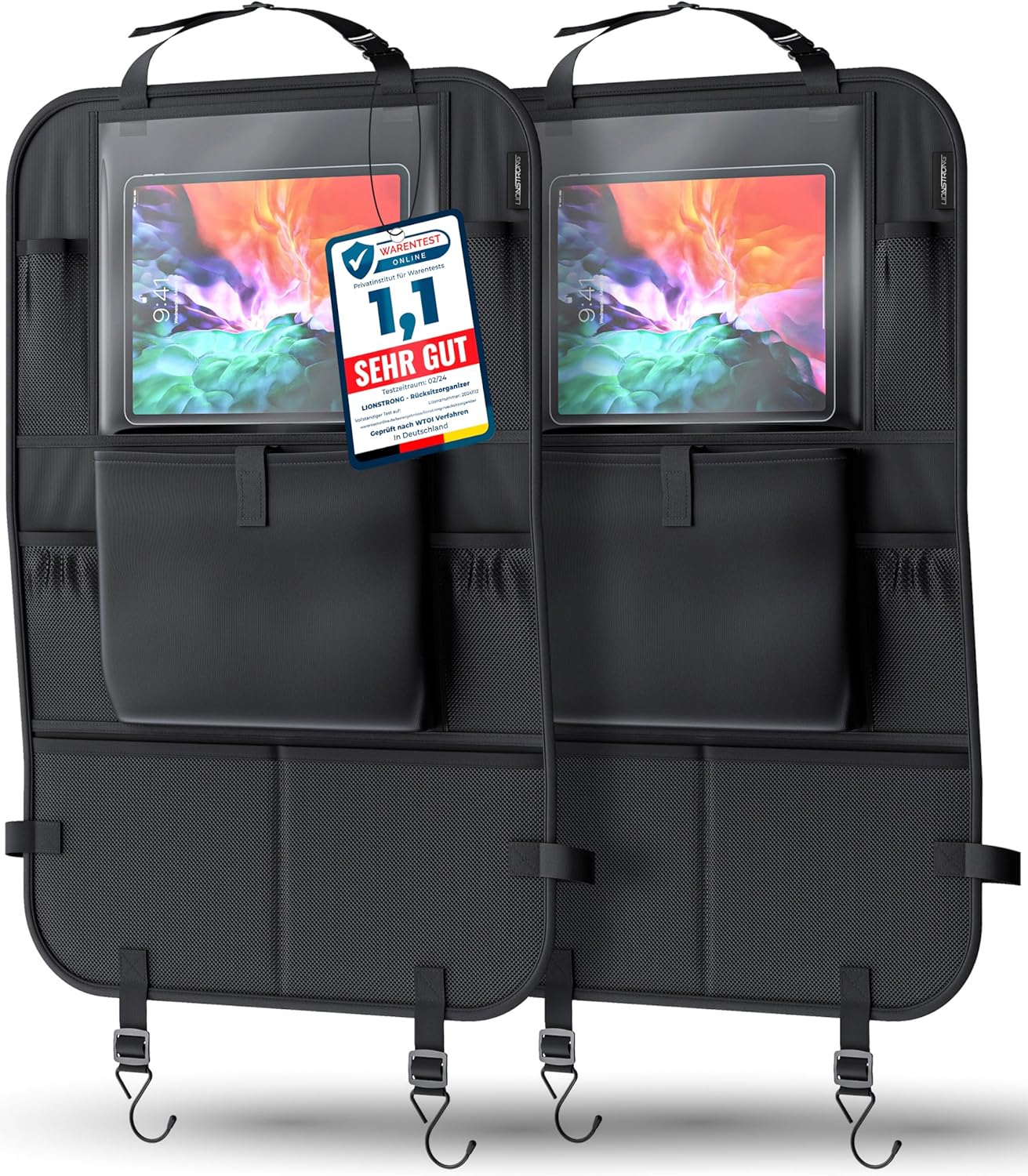 2er Set Rücksitz-Organiser, Tablet-fach 2 Stück