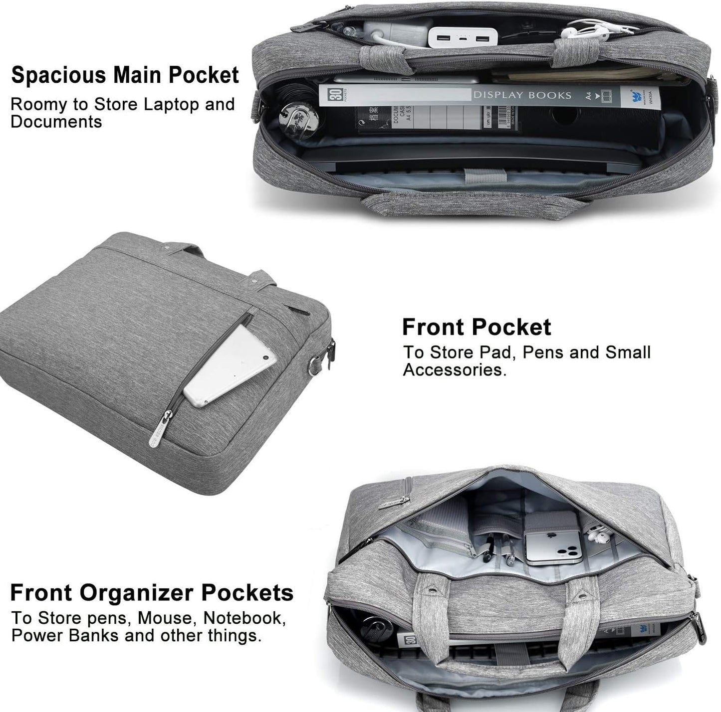 Laptoptasche für 15-15,6 Zoll Notebooks, 15 zoll bis 15,6 zoll Grau