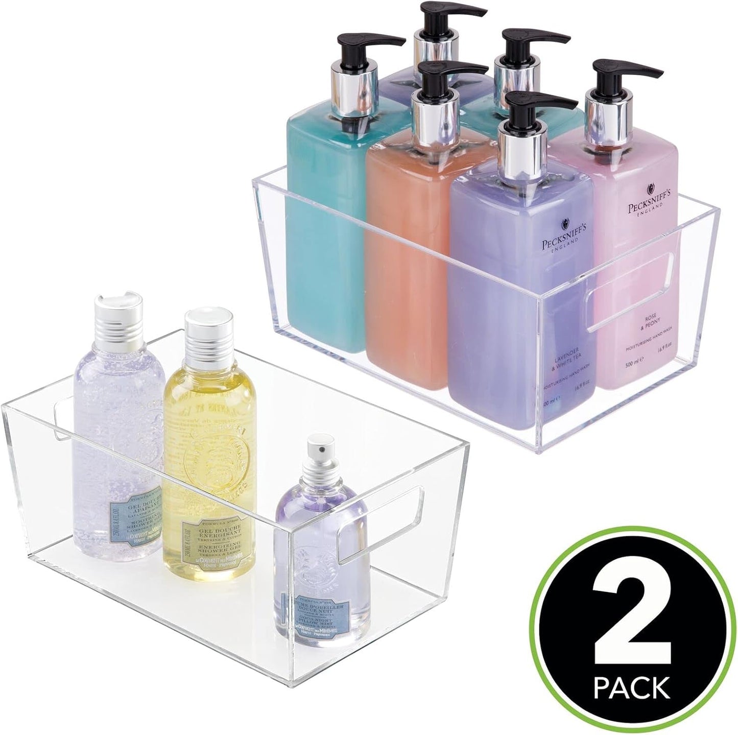 2er Set Transparente Ablageboxen
