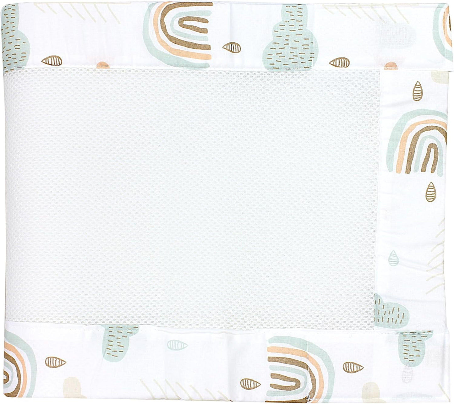 2er Pack Gitterstäbe Schutznetz für Babybett, ca. 128 x 30 cm (für Babybett 140x70) Regenbogen Wolken