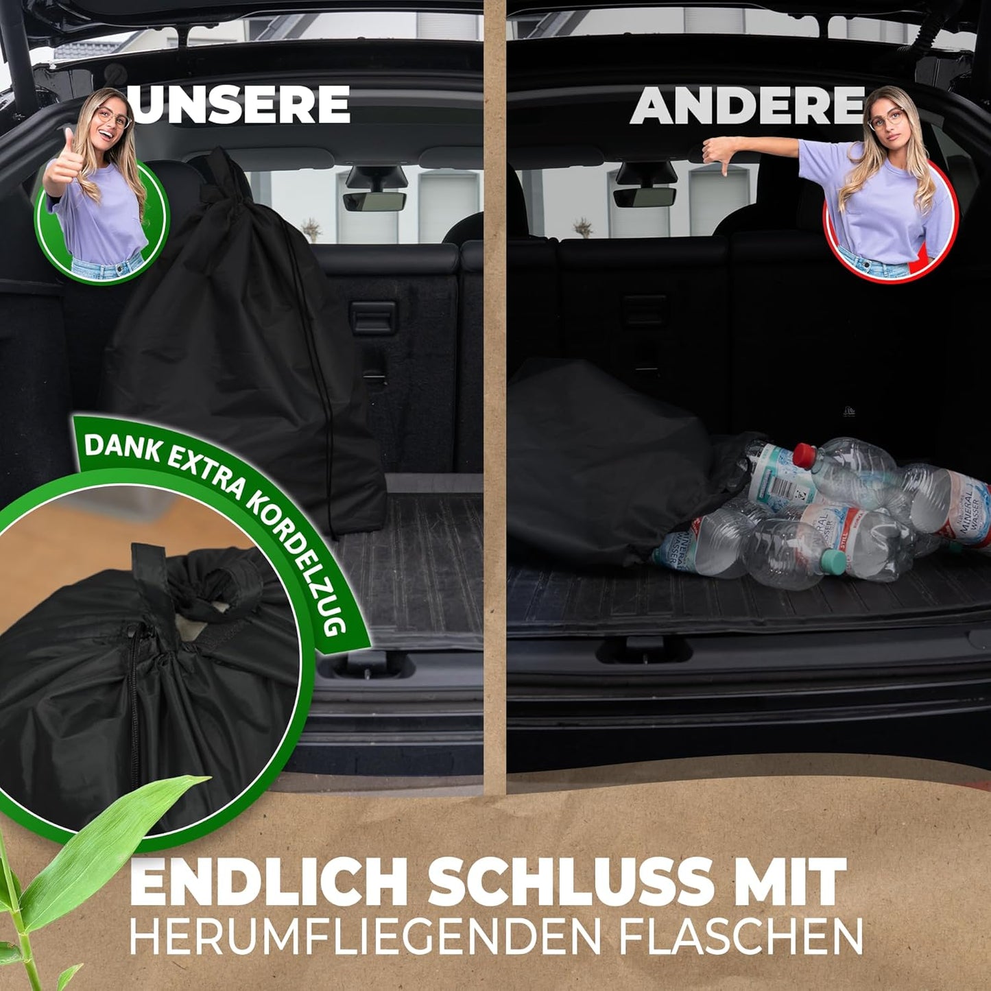 Pfandflaschen-Sammelbehälter mit Einwurf, Schwarz