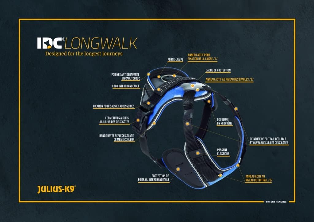 IDC Longwalk Geschirr, Rosa-Grau , M