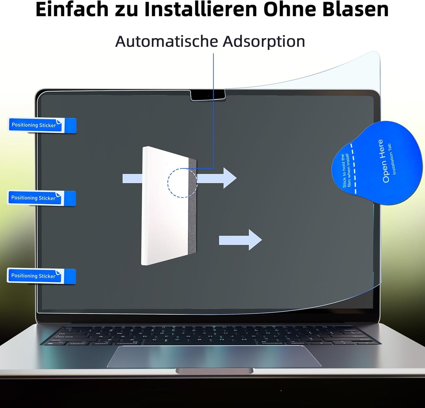2 x Displayschutzfolie für MacBook Air, Mac Air 15 Zoll(2023-2025)