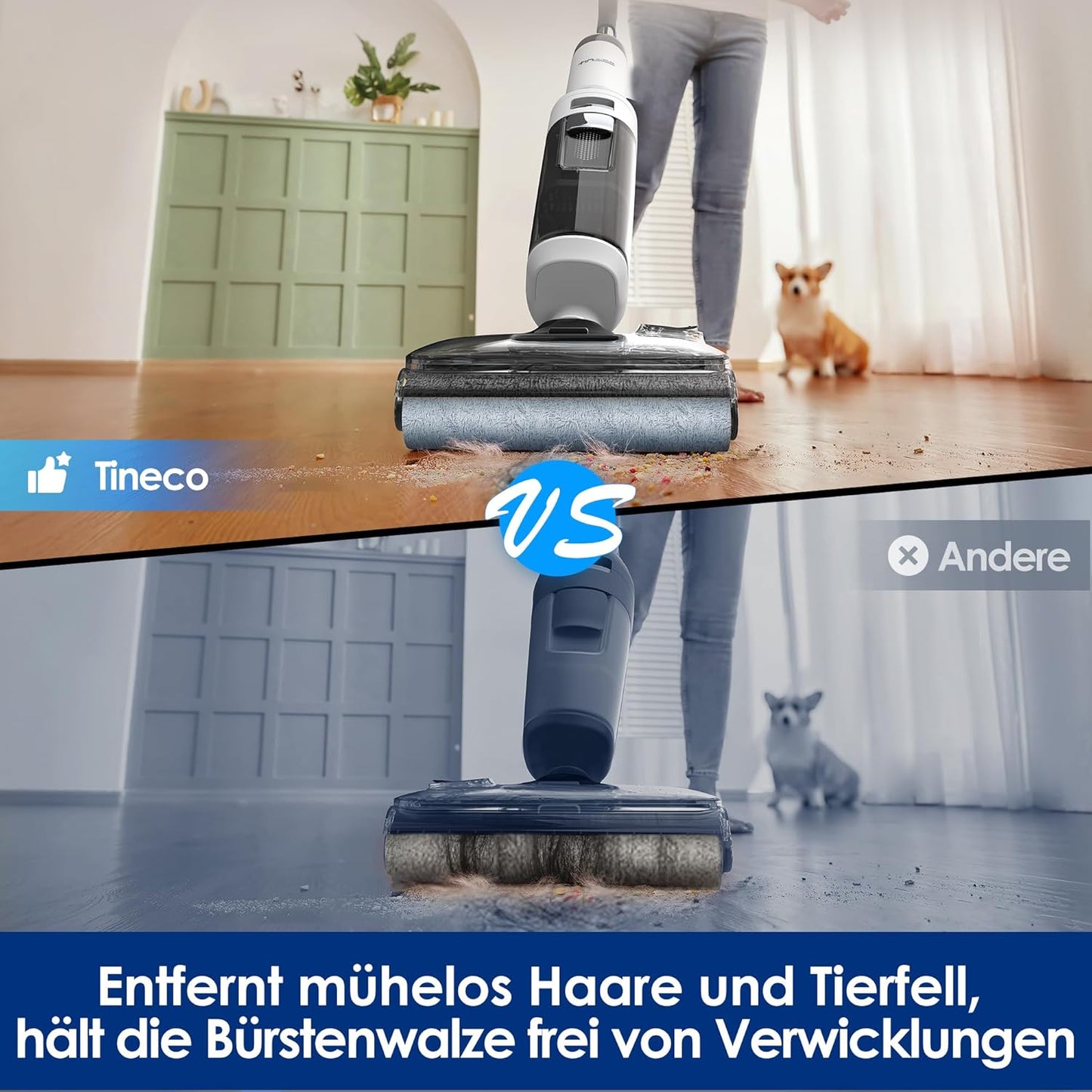 Nass-Trockensauger mit 180°-Flachdesign, Floor One Stretch S6