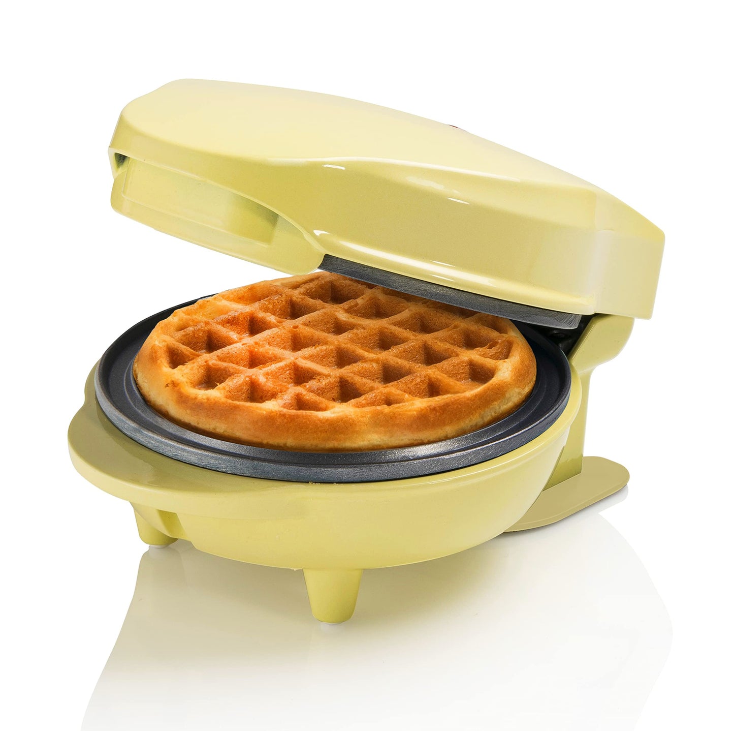 Mini-Waffeleisen im Retro-Design, Gelb