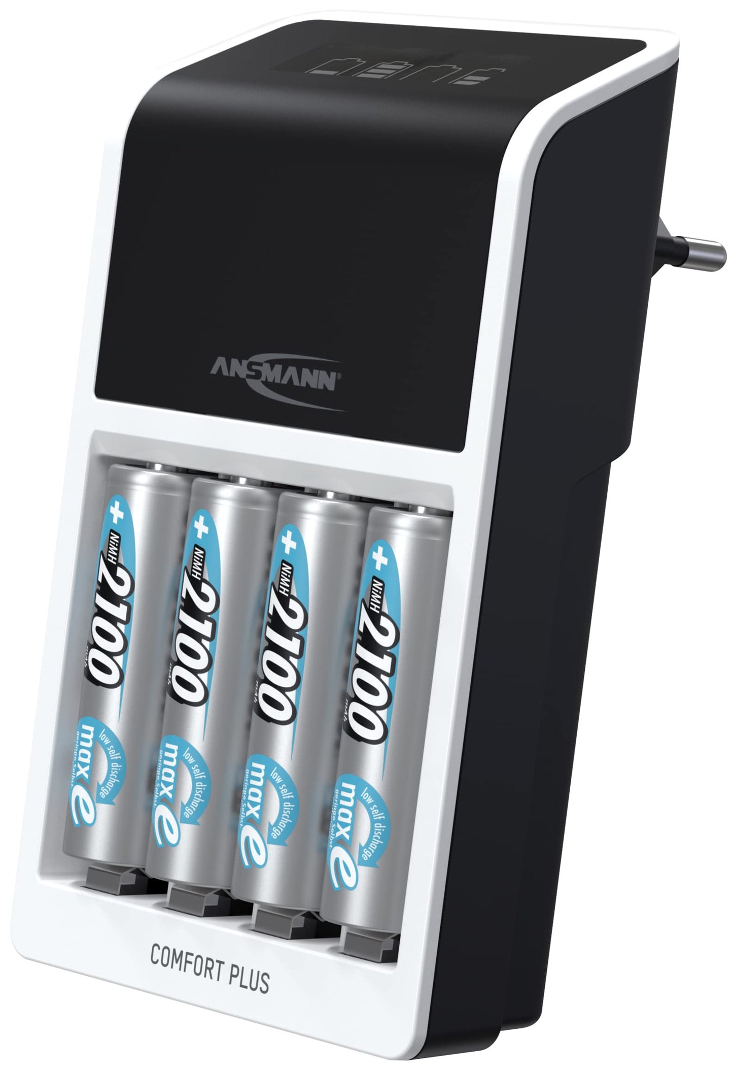 Comfort Plus + 4x AA 2100mAh, Ladegerät, Comfort Plus Ladegerät + 4x AA Akkus